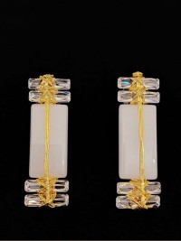 Shakil Ismail, Earrings, Stone - Zircon & Akik, Designer Jewelry, AC-SKL-219